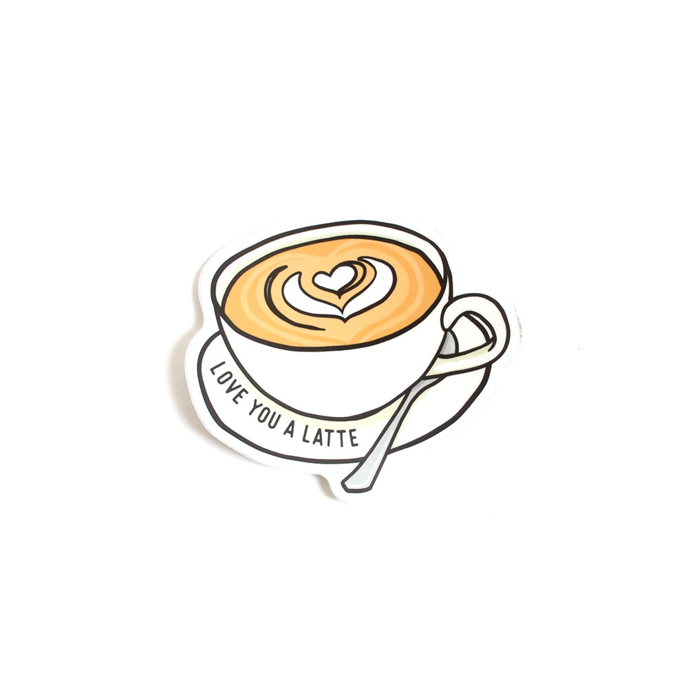Stickers Northwest, Stickers, Art & School, 3", Love You a Latte, 608446